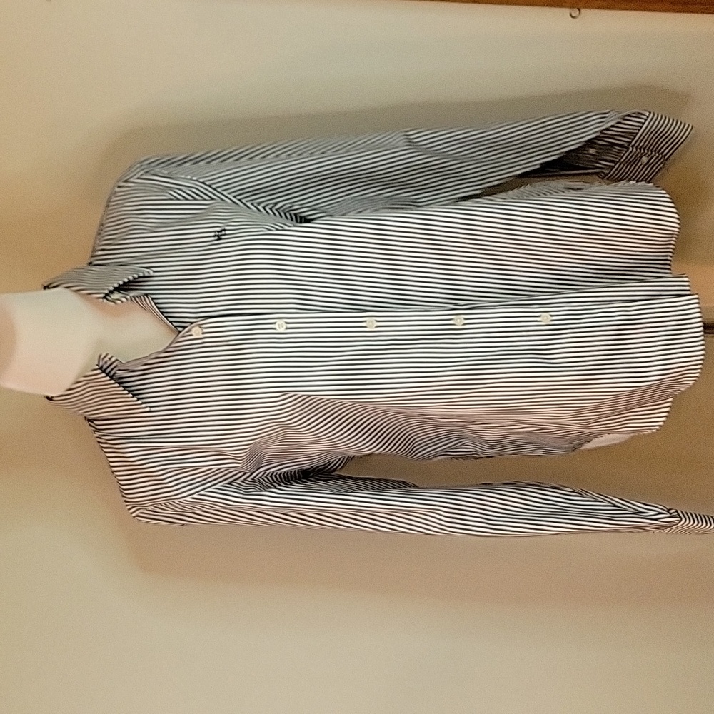 Lauren Ralph Lauren P/L non iron button up long sleeve shirt  black stripe NWOT